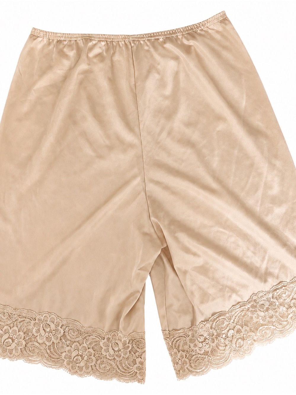 Cabernet Lace-Trim Half Slip Shorts in Nude